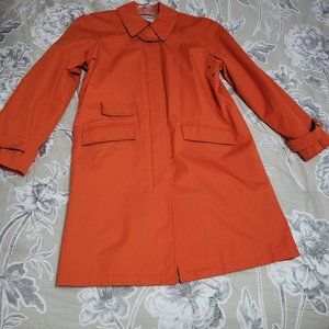 MICHAEL Michael Kors Orange Knee Length Raincoat w/Removable Lining Small